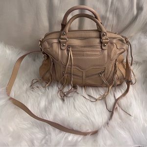 Rebecca Minkoff Tri-Zip Jealous Satchel in Cream